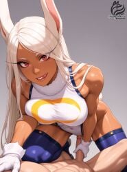 ayakonarts bunny_ears cowgirl_position guided_penetration leotard mirko miruko my_hero_academia pov rabbit_girl rumi_usagiyama tongue