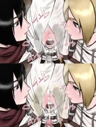 1boy 2girls 2girls1boy annie_leonhardt armin_arlert armpit armpit_fetish armpit_sniffing armpit_sweat armpits attack_on_titan black_eyes black_hair blonde_hair blue_eyes ejaculation erection koukou_panchi mikasa_ackerman musk odor open_mouth precum precum_bubble precum_through_clothing smell smelling smelling_armpit smelly smelly_armpits sniff sniffing sniffing_armpit sweat sweat_stain sweating sweaty sweaty_armpits sweaty_clothes