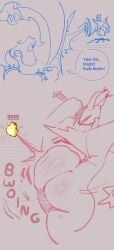 2025 4chan_anon anthro antlers armor ass big_butt butt_smack curvy_figure deer deltarune duo explosion female grey_background hi_res melee_weapon roaring_knight shadow_creature simple_background sketch susie_(deltarune) sword text the_roaring_knight thick_thighs undertale_(series) unknown_artist weapon wide_hips