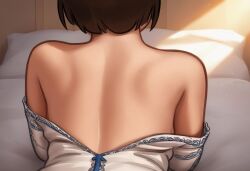 1girls 2d 2d_(artwork) ai_generated bed breasts brown_hair brown_hair civitai digital_drawing_(artwork) dress female female_focus female_only kiwimike laying_down laying_on_bed laying_on_stomach light-skinned_female light_skin long_hair nadya_(summertime_saga) on_bed presenting russian_girl showing_off submissive submissive_female summertime_saga tease teasing