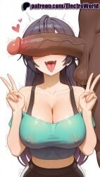 1boy 1girls 2025 ai_generated artist_name blue_nails breasts breasts breasts bust chest cock covered_nipples cum dark-skinned_male dick double_v electroworld erection female foreskin head_out_of_frame hi_res high_quality high_resolution highres horse_penis huge_cock interracial large_penis large_testicles licking long_hair mosaic_censoring motion_lines nail_polish patreon patreon_username penis penis_awe penis_on_face precum purple_nails spaghetti_strap stable_diffusion straight suou_yuki testicles tokidoki_bosotto_russian_de_dereru_tonari_no_alya-san tongue tongue_out transparent_background trembling twitching twitching_penis uncensored v veins veiny_penis w watermark