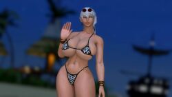 1girls female final_fantasy final_fantasy_xiv huge_breasts micro_bikini tagme