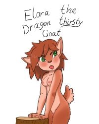 activision anthro biped blush breasts brown_body brown_fur brown_hair character_name countershade_arms countershade_face countershade_fur countershade_tail countershade_torso countershading deer elora eyebrows eyelashes eyelashes_through_hair faun_(spyro) female fur green_eyes hi_res mammal nipples nude scut_tail short_tail solo spyro_reignited_trilogy spyro_the_dragon tail text tongue tongue_out translucent translucent_hair whitebats