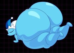 ambiguous_gender ass blue_body butt cyandrive98 deltarune mizzle_(deltarune) nude undertale_(series)