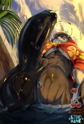 2025 abs absurd_res alien alien_humanoid aloha_shirt animal_humanoid balls barazoku big_balls big_muscles big_penis bodily_fluids bottomwear bottomwear_down candy cetacean cetacean_humanoid clothed clothing cloud crop_top day dessert disney dripping english_text erection eyewear food foreskin gantu genital_fluids genitals glans hat headgear headwear hi_res huge_balls huge_cock humanoid humanoid_genitalia humanoid_penis lewdhank lilo_and_stitch lollipop lollipop_in_mouth long_penis looking_at_viewer low-angle_view male mammal marine marine_humanoid motion_lines muscular muscular_humanoid muscular_male outside palm_tree pants pants_down partially_clothed pattern_clothing pattern_shirt pattern_topwear pecs penis plant precum precum_squirt presenting presenting_penis saggy_balls shirt sky solo standing sunglasses sweat text thick_penis thick_thighs topwear tree unretracted_foreskin watermark wet wet_body whale_humanoid