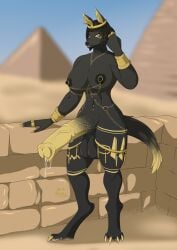 2025 abs absurd_res animal_genitalia animal_penis anthro anubian_jackal areola ass balls big_balls big_breasts big_butt big_penis black_body black_fur black_hair black_nipples black_nose bodily_fluids breasts canid canine canis cel_shading chain_jewelry chain_necklace chains claws clothing crown curvy_figure desert digital_drawing_(artwork) digital_media_(artwork) digitigrade egyptian egyptian_architecture egyptian_clothing egyptian_mythology equine_genitalia equine_penis erect_nipples erection eyelashes feet fur fur_markings futanari genital_fluids genitals glistening glistening_breasts glistening_genitalia glistening_penis gold_(metal) gold_jewelry gynomorph hair headgear hi_res hieroglyphics huge_balls huge_breasts huge_cock intersex jackal jewelry jewelry_only leaking leaking_precum light looking_at_viewer mammal markings middle_eastern_mythology musclegut muscular muscular_anthro muscular_gynomorph muscular_intersex mythological_creature mythology navel navel_piercing necklace nipples nude outdoor_background outdoor_nudity outside pawpads penile penis piercing precum pyramid ring sand sethraven4 shaded short_hair short_tail signature simple_background smile solo standing sunlight sunny tail teeth teeth_showing thick_thighs vein veiny_penis voluptuous voluptuous_anthro voluptuous_female voluptuous_gynomorph voluptuous_intersex white_eyes wide_hipped_anthro wide_hipped_female wide_hipped_gynomorph wide_hipped_intersex wide_hips