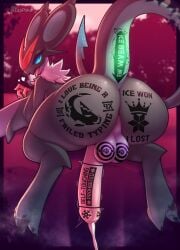 2020 anthro anthrofied ass backsack balls bat bent_over big_balls big_butt big_penis bodily_fluids bodywriting butt_focus cum cum_drip cumshot degrading_text digital_media_(artwork) digital_painting_(artwork) dragon dragon_type dripping ejaculation english_text erection european_mythology femboy flying_type foreskin fur furry generation_6_pokemon genital_fluids genitals glans glistening glistening_body hands-free heart_symbol hi_res huge_butt huge_cock humanoid_genitalia humanoid_penis ice_type long_penis looking_at_viewer looking_back looking_back_at_viewer lying male male_anthro mammal mythological_creature mythological_scalie mythology nintendo noivern open_mouth orgasm penis perineum pink_glans pink_penis pokemon pokemon_(species) pokemorph presenting presenting_balls presenting_hindquarters presenting_penis purple_balls purple_perineum r-mk raised_tail rear_view scalie solo spontaneous_ejaculation tail tattoo_on_balls text thick_thighs throbbing throbbing_penis tongue tongue_out type_advantage uncircumcised video_games western_dragon wide_hips wyvern yiff