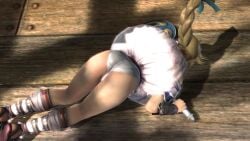 ass bandai_namco panties solo sophitia_alexandra soul_calibur soul_calibur_iv upskirt white_panties