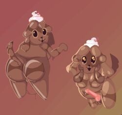 animal_genitalia animal_humanoid ass boypussydisorder breasts candy canid canid_humanoid canine canine_genitalia canine_humanoid dairy_products dessert food food_creature futanari genitals goo_creature gynomorph hi_res humanoid intersex living_candy mammal mammal_humanoid nude original_race pudding solo whipped_cream