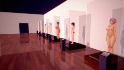 1440p araga_kiwi female fully_nude glass_box gushing_over_magical_girls hanekawa_tsubasa hibari_(senran_kagura) hiiragi_utena koikatsu koikatsu! level_1_demon_lord_and_one_room_hero mahou_shoujo_ni_akogarete minakami_sayo naked naked_female neko69 screenshot senran_kagura spidey-dude standing standing_position statue wily27 zenia_(level_1_demon_lord_and_one_room_hero)