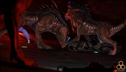 alien canine canine_penis cave cum female feral_on_female flashlight male male/female mass_effect quarian rape sex triata varren weapon zoophilia