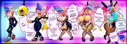 billdraws bimbo bimbofication cleavage gender_transformation large_breasts possession smile tagme thick_thighs transformation wide_hips