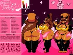 1girls 2d ass barely_clothed big_ass big_breasts breadna_(tkd) busty character_sheet chubby chubby_female clothed clothed_female color demon female female_only glowing_markings horns huge_breasts large_ass large_breasts model_sheet nsfw_version_available original original_character personification red_pupils reference_sheet solo succubus succubus_horns succubus_tail succubus_wings tail thick thick_ass thick_legs thick_thighs thong tkd transformation voluptuous voluptuous_female wide_hips