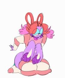 1girls animated animated animation big_areola big_breasts big_nipples big_thighs bileshroom bouncing_breasts breasts breasts_out large_breasts loop looping_animation old_art purpleverse thick_legs thick_thighs thunder_thighs thunderthighs twirly_(harts_house)