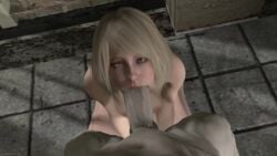 animated ashley_graham ashley_graham_(ella_freya) blonde_hair blowjob dantesfm looking_at_viewer pov_male tagme video viewed_from_above