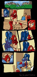 ahe_gao blood_elf comic cunnilingus diezy draenei fingering kissing masturbation red_hair tenku_the_gastropod world_of_warcraft yuri