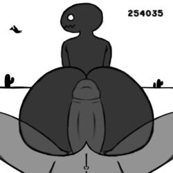 anthro ass big_ass big_butt big_penis dinosaur gay google google_chrome google_doodle hyper_ass hyper_penis lonely_t-rex male_only no_internet penetration penis pterodactyl_(google_chrome)