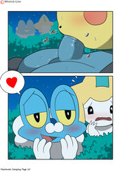 blush comic erection fellatio froakie jirachi legendary_pokemon nintendo oral page_10 penile penis pikachu pokemon pokemon_(species) riolu sex video_games winick-lim