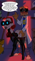 1boy 1boy1girl 1girls aeolus06 ass ass_grab bag bag_over_head bent_over blush breasts bubble_ass bubble_butt bust busty cartoon_network caught caught_in_the_act closet crossover dialogue dr._flug_(villainous) elbow_gloves evil_con_carne faceless_male female gloves goggles high_heel_boots high_heels hips lips lipstick major_dr._ghastly nervous nipple_bulge nipples no_panties pants_down red_hair red_lips red_lipstick sex short_hair signature speech_bubble straight teeth the_grim_adventures_of_billy_and_mandy thick_ass thick_legs thick_thighs thighs villainous voluptuous waist watermark wide_hips