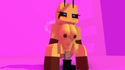 1girls 3d animated antennae anthro anthro_only anthrofied bee bee_(minecraft) bee_girl big_breasts black_sclera blue_eyes bouncing_breasts breasts brown_areola brown_nipples dildo female female_only horsecock humanoid jiggle large_breasts minecraft riding ruda sex solo solo_female standing standing_sex tagme wings