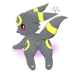 animal_anus animal_ear anus black_fur black_nose eeveelution fluffy_hair furry furry_tail kryztar nintendo paws pokemon pokephilia umbreon