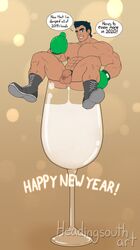 1boy 2020 abs after_anal after_sex anus ass balls bara biceps black_hair boxing_gloves color cum cum_collecting cum_from_ass cum_in_ass cum_in_glass cum_inside cum_leaking english_text excessive_cum flaccid foreskin gay glass gloves happy happy_new_year headingsouth human leaking leaking_anus leaking_cum little_mac looking_at_viewer male male_only mostly_nude muscles muscular muscular_male naked navel nipples nude one_eye_closed pecs plain_background pubic_hair punch-out!! punch_out shoes short_hair smile solo solo_male speech_bubble teeth testicles text thumbs_up uncensored uncut url wine_glass wink yaoi