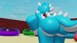 3d 3d_(artwork) ass fat_ass fwoomphie inflatable inflatable_sex_toy murrcrawler outside poolside roblox robloxian swaying tagme text thick_ass video watermark