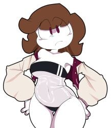 1girl 1girls 2020s big_eyes brown_hair candy_girl cute cute_face female gris_swimsuit gummy_creature happylikeawall happylikeawall_(artist) oc original_character pale-skinned_female pale_skin pale_skinned purple_eyes self_insert toony youtube youtube_avatar youtuber youtuber_girl