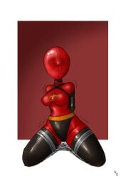 armbinder arms_behind_back bondage breasts captured captured_heroine darkchaosblack defeated defeated_heroine disney elastigirl female femsub forced gagged helen_parr helpless hooded kidnapped latex latex_hood latex_suit milf on_knees pixar restrained slave slavegirl tagme the_incredibles thick_thighs tight_clothing