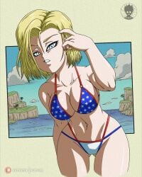 1female 1girls 2022 4th_of_july american_flag american_flag_bikini american_flag_bikini_bottom american_flag_bikini_top android android_18 android_girl ass ass_focus ass_visible_through_thighs belly belly_button big_ass big_breasts big_butt big_thighs blonde_female blonde_hair blonde_hair_female blue_eyes blue_eyes_female breasts card curvaceous curvaceous_body curvaceous_female curvaceous_figure curvaceous_hips curves curvy curvy_ass curvy_body curvy_female curvy_hips curvy_thighs dated digital_art digital_drawing_(artwork) digital_media digital_media_(artwork) dragon_ball dragon_ball_super dragon_ball_z female female_android female_focus female_human female_humanoid female_only female_solo gold_earrings hair_between_eyes hoop_earrings hourglass_figure independence_day looking_at_viewer milf navel patreon patreon_logo patreon_url patreon_username round_breasts solo solo_female solo_focus stars summer suture_art thick thick_ass thick_body thick_breasts thick_butt thick_hips thick_lips thick_thighs thighs traditional_art traditional_drawing_(artwork) traditional_media traditional_media_(artwork) voluptuous voluptuous_female watermark youtube youtube_source youtube_username