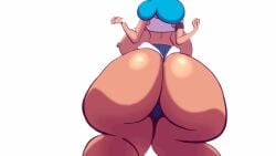 1girls animated ass_expansion big_breasts blue_hair bouncing_ass bouncing_breasts breast_expansion breasts female giantess giantess_growth growth hat huge_breasts huge_thighs jean_shorts nichetaken no_sound pussy tagme tan_body tan_skin tank_top thick_thighs thighs video wardrobe_malfunction
