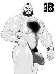 abs balls bara biceps big_bulge big_penis bulge capcom cum daddy genital_fluids hairy_chest lupin_barnabi male male_nipples male_only male_pubic_hair manly mature_male muscular_male nipples pecs penis penis_outline street_fighter street_fighter_6 underwear zangief