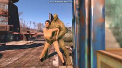 1boy 1girls 3d animated curie curie_(fallout_4) fallout fallout_4 high_heels larger_male monster monster_on_female outdoors short_hair size_difference smaller_female sound source_request strong_(fallout) super_mutant tagme text url vaginal_penetration watermark video