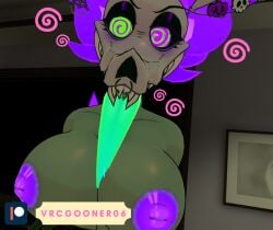 busty_boy furry hypnosis hypnotizing_viewer large_breasts long_tongue skull_head spiral_eyes vrcgooner06 vrchat