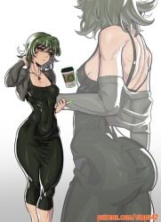 1girls ass big_ass big_butt breasts child_bearing_hips clothed coffee coffee_mug curves curvy dongtan_dress dress drink fat_ass female female_only green_eyes green_hair heroine hips huge_ass huge_butt large_ass large_butt light-skinned_female light_skin mostly_clothed necklace one-punch_man petite powers psychic psychic_powers small_breasts solo stopu superheroine tagme tatsumaki thick thick_ass thick_thighs thighs wide_hips