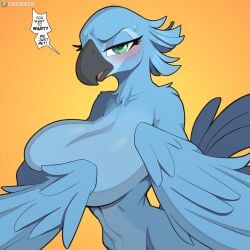 ! !? 1girls 2020s 2024 2d 2d_(artwork) 2d_artwork ? anthro anthro_female anthro_focus anthro_only anthrofied artist_name avian avian_humanoid background beak belly big_breasts big_hips bird bird_girl blue_feathers blue_fur blue_hair blue_sky_studios blush blush_lines blushed blushing_at_viewer blushing_female breasts cleavage color colored completely_naked completely_naked_female completely_nude completely_nude_female cooliehigh covering covering_breasts cropped cropped_legs dialogue digital_drawing_(artwork) digital_media_(artwork) embarrassed embarrassed_female embarrassed_nude_female eyelashes eyes eyes_half_open eyes_open fanart feather_hair feathered_wings feathers female female_anthro female_focus female_only first_person_view green_eyes half-closed_eyes hips hourglass_figure humanoid jewel_(rio) looking_at_viewer mouth_hold multicolored_body naked naked_female neck no_clothes no_clothing no_humans non-human non-mammal_breasts nsfw nude nude_female open_mouth orange_background parrot parrot_humanoid point_of_view pov pov_eye_contact rio_(film) rio_(series) sexually_suggestive shiny_body shiny_breasts shiny_hair shy simple_background slim slim_girl solo solo_focus speech speech_bubble subscribestar subscribestar_username suggestive suggestive_dialogue suggestive_look sweat talking talking_to_viewer text text_box text_bubble tongue two_tone_body voluptuous voluptuous_female watermark winged_humanoid wings