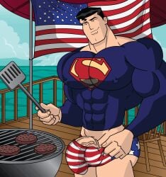 4th_of_july american_flag animated big_cock big_penis boner burgers clark_kent crop_top dc dcau erect_penis erection flaccid flaccid_penis gif grilling hard_on huge_cock huge_penis kal-el male male_only mchlsctt709 muscles muscular muscular_male penis precum precum_on_burger precum_on_food superhero superman underwear veiny_penis