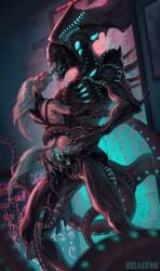 2boys absurd_res alien alien_(franchise) anthro belgefor duo equid equine hi_res horse humanoid male male/male male_only mammal non-euclidean_sex portal_sex sex tentacle thinking_with_portals xenomorph xenophilia