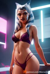 ahsoka_tano ai_generated jedi lingerie lingerie_bra lingerie_only lingerie_panties padawan stable_diffusion star_wars warnerai