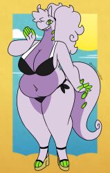 big_breasts bikini breasts cleavage female goodra huge_breasts nerdyreindeer pokemon pokemon_(species) thick_thighs wide_hips