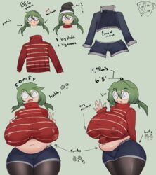 1girls big_breasts breasts chubby cleavage coffeeslice erect_nipples female female_only huge_breasts looking_at_viewer nerd_(coffeeslice) nipples overweight overweight_female solo sweater thick_thighs wide_hips