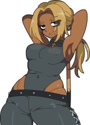 blonde_hair genderswap_(mtf) guilty_gear kekeken_(9vsqgrq7v2wnvby) lip_piercing long_hair paracelsus rule_63 thick_thighs voluptuous_female