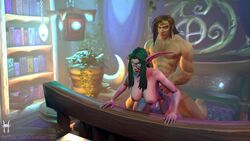 1boy 1girls 2020 3d alliance_(warcraft) ambiguous_penetration animated athletic_female big_breasts blizzard_entertainment breasts doggy_style elf female glowing_eyes green_hair human human_penetrating light-skinned_male long_hair male night_elf nipples no_sound pale-skinned_male pale_skin penetration pointy_ears salsen3d sex straight video warcraft world_of_warcraft