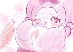 after_sex anthro anus baby biped blush bodily_fluids clitoris cocotama cum cum_inside disembodied_penis duo female female_focus fur genital_fluids hi_res hirake!_cocotama male mammal nude nyupu open_mouth penis pink_body pink_fur purple_eyes pussy ribbon_(cocotama) ribbons semi-anthro solo_focus steam straight sweat tears wet young