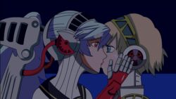 1boy 2girls aegis_(persona) aigis_(persona) animated assisted_fellatio atlus ball_sucking blonde_hair blowjob blue_eyes collaborative_fellatio cum cum_in_mouth cum_inside cum_on_face cum_on_tongue cumshot cumshot_in_mouth fellatio ffm_threesome gif grey_hair huge_penis kissing labrys licking_balls multiple_girls pale-skinned_male pale_skin pedroillusions persona persona_3 persona_4 persona_4:_the_ultimate_in_mayonaka_arena pov red_eyes straight sucking teamwork threesome veiny_penis yuri