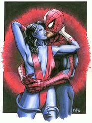 1990s 1998 20th_century exiles female male marvel nocturne_(x-men) peter_parker rot spider-man spider-man_(series) straight_hair talia_wagner x-men