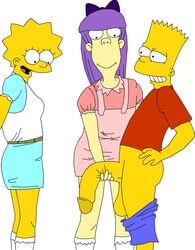 bart_simpson bow clothing female human incest lisa_simpson male sherri_mackleberry straight tagme terri_mackleberry the_simpsons yellow_body