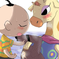 animal_crossing artist_request giraffe gracie_(animal_crossing) nintendo penis pussy villager_(animal_crossing) year_request