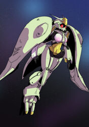 1girls blue_background breasts dark_background female gundam gundam_zz humanoid looking_at_viewer looking_away mecha mobile_suit night night_sky nipples no_mouth no_nose pochincoff quin_mantha red_eyes robot robot_girl sketch sky solo thick_thighs white_breasts wide_hips yellow_skin zeon