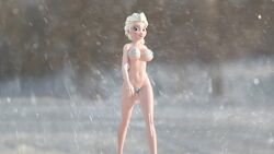 1girls 3d animated areolae bikini blonde_hair bra breasts casual casual_exposure cleavage curvy disney elsa_(frozen) female female_only frozen_(film) gorodork huge_breasts ineffective_clothing large_breasts micro_bikini no_sound outdoors panties realistic snow solo source_request swimsuit tagme the_cold_never_bothered_me_anyway video walking wide_hips